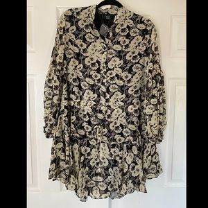 VICI Balloon Sleeve Floral Dress